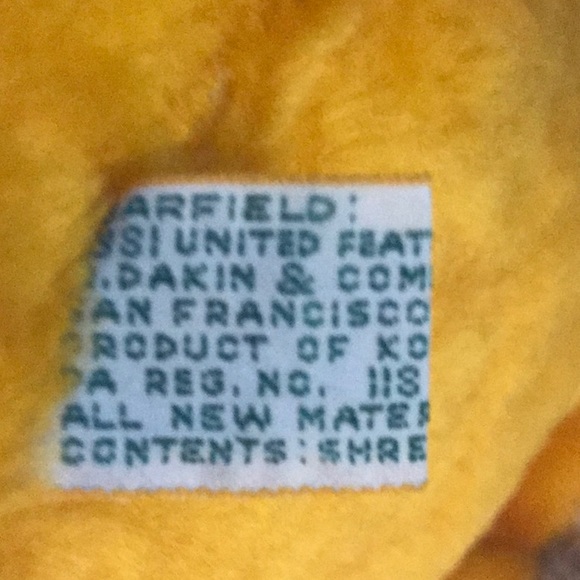 Vintage 1981 plush GARFIELD the orange cat 8 inches - Picture 6 of 9